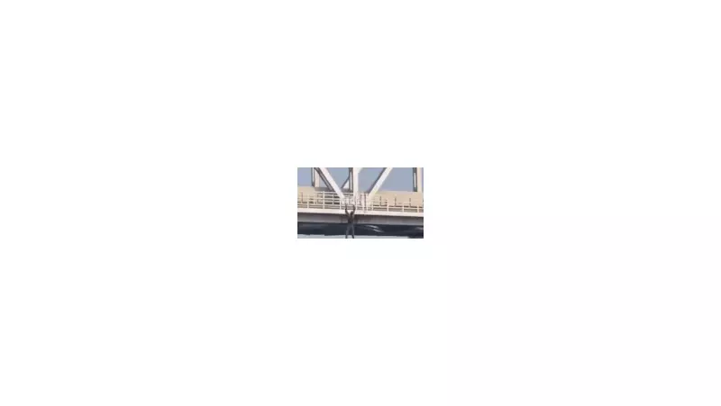 Hapur Railway Bridge Stunt Goes Viral: Man Performs Chin-Ups Over Traffic