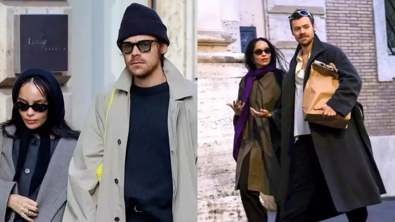 Harry Styles & Zoe Kravitz Spark Engagement Buzz with Gold Ring in Rome