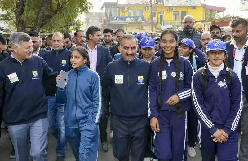 HP CM Sukhu Leads Massive Anti-Drug Walkathon in Bilaspur, Announces Rs 20 Cr for Rehab