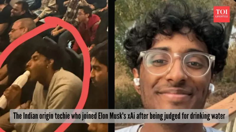Indian Techie Mocked for Drinking Water Joins Elon Musk's xAI