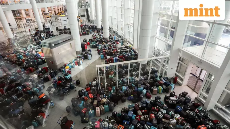 IndiGo Baggage Chaos: Delhi Airport Piles of Unclaimed Luggage, 75% OTP