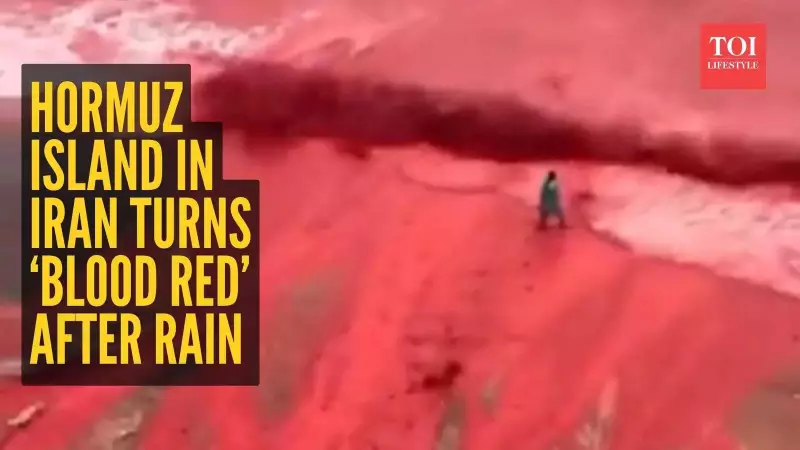 Iran's Hormuz Island Beaches Turn Blood-Red After Rain: A Natural Marvel Explained