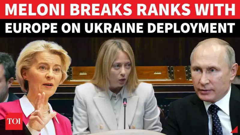 Italy's Meloni Rejects Troop Deployment to Ukraine, Defying European Unity