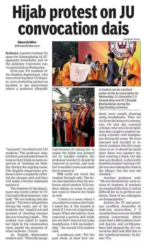 Jadavpur University Hijab Row: Minority Commission Suggests HOD Stay Off Campus During Probe