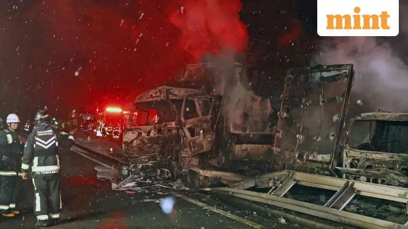 Japan Expressway Pileup: 1 Dead, 26 Hurt in 50-Vehicle Snow Crash