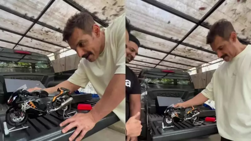 John Abraham's Viral Moment: Fan Gifts Him a Working Mini Hayabusa