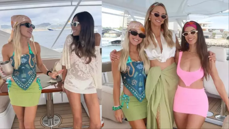 Kelly Stafford's Bold Yacht Fashion Steals Spotlight at NFL Bestie's 40th in Mexico