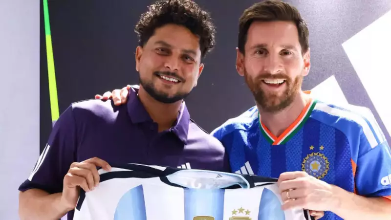 Kuldeep Yadav Meets Lionel Messi, Gets Autographed Jersey in Delhi