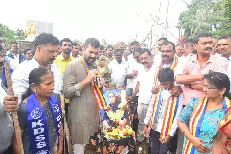 Madikeri MLA Lays Foundation for ₹44 Lakh Ambedkar Statue, Inauguration Set for 2026