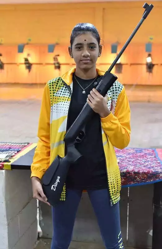 Madurai Teen K Divya Wins Double Gold at 69th National School Games Shooting