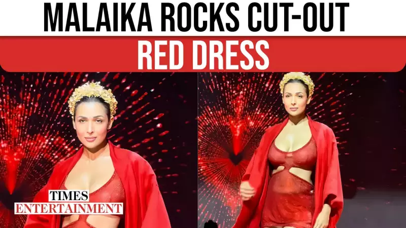 Malaika Arora's Red Hot Ramp Look Sparks Social Media Frenzy