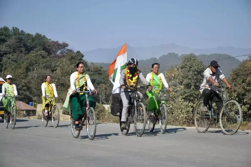 Manipur Transgender Activist Ends 75-Day Peace Cycle, Gets Hero's Welcome