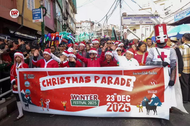 Mizoram CM Leads Christmas Parade in Aizawl, Winter Festival Concludes