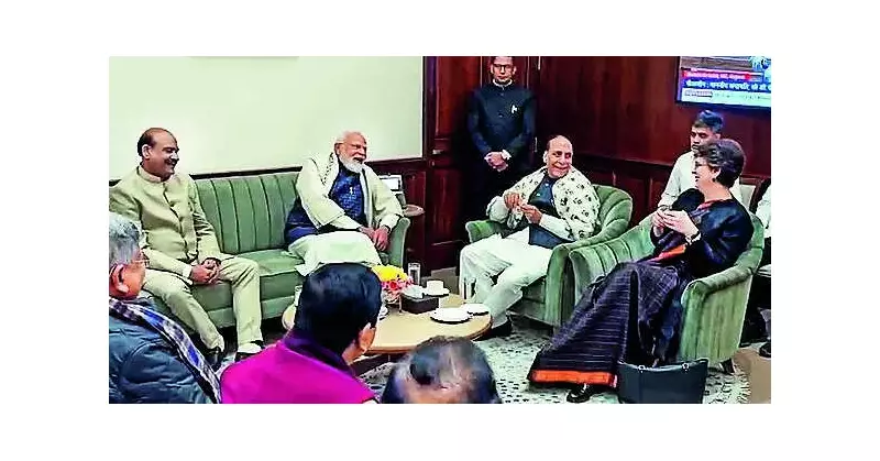 Modi, Priyanka Gandhi Share Light Moments at Post-Session Tea in Parliament