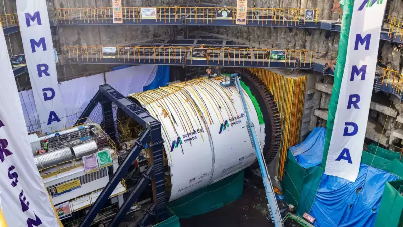Mumbai's 9.2km East-West Tunnel Work Begins as CM Fadnavis Launches TBM