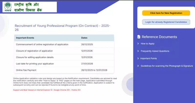 NABARD YP 2025 Application Window Opens: ₹70,000 Stipend, Key Dates