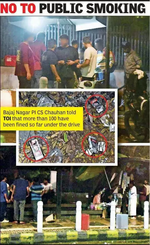 Nagpur Police Crack Down: 100+ Fined as VNIT-Bajaj Nagar Footpath Declared No-Smoking Zone