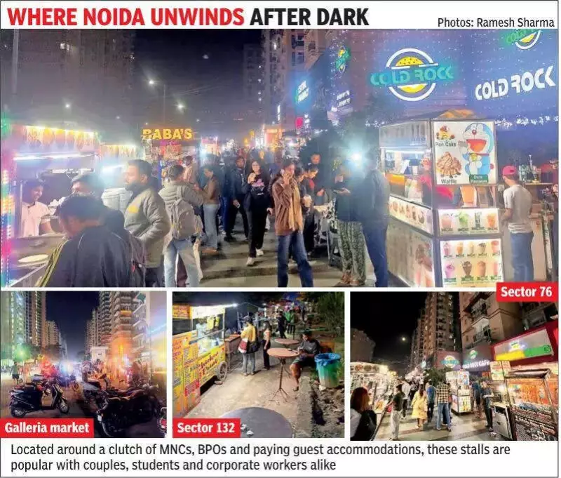 Noida's Midnight Lifeline: How Late-Night Food Carts Fuel the City's Night Shift Workforce