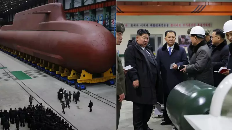 North Korea Unveils Nuclear Submarine Hull, Kim Condemns South's Plans