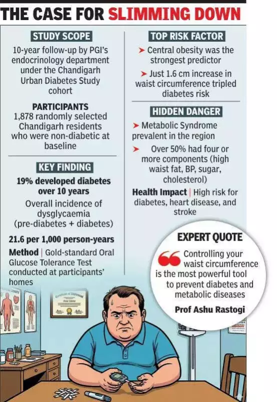 PGI Study: 1 in 5 Chandigarh Residents Developed Diabetes in 10 Years