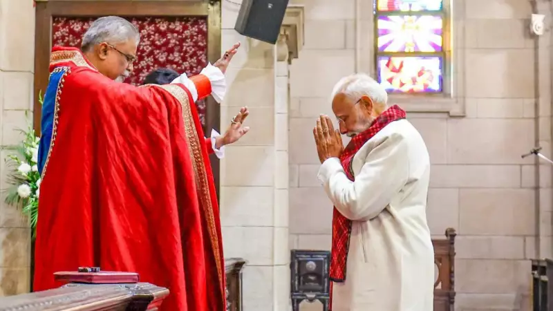 PM Modi Attends Christmas Service in Delhi, Continues BJP's Christian Outreach