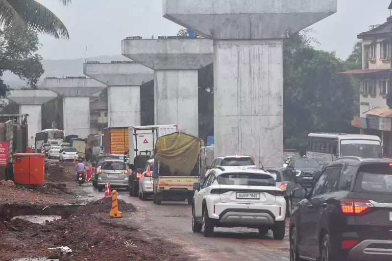 Porvorim Elevated Corridor Deadline Pushed to 2026, Traffic Woes Cause Delay