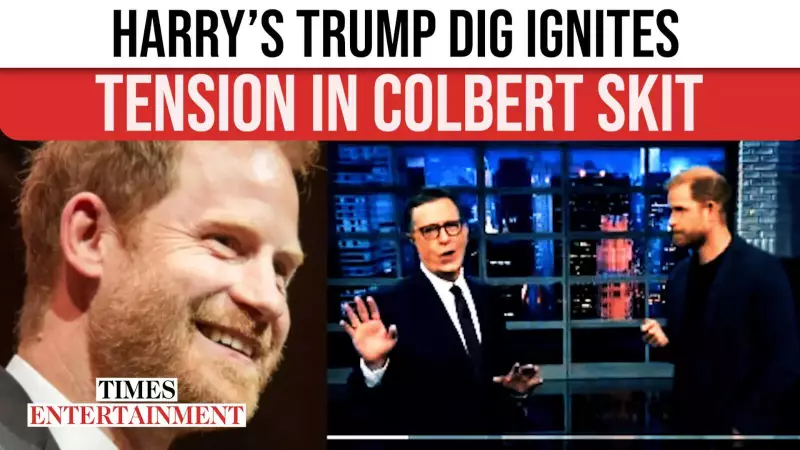 Prince Harry Sparks Chaos on Colbert Show with Trump Dig & Royal Jabs