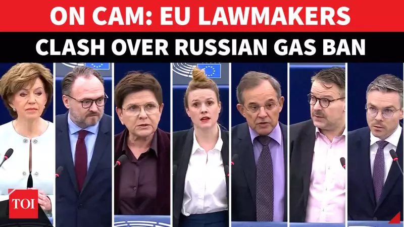Putin Scoffs as EU Parliament Debates Russian Gas Ban; Italy, France, Finland Leaders Clash