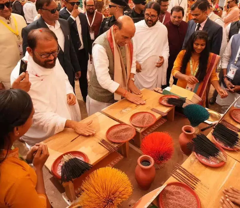 Rajnath Singh Inaugurates Massive Women's Empowerment Centre in Dharampur