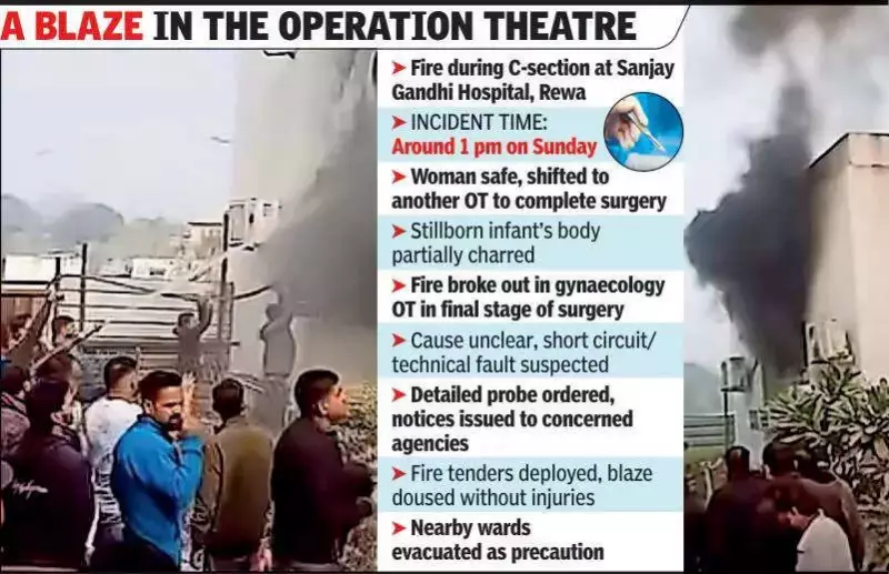 Rewa Hospital Fire During C-Section: Stillborn Infant's Body Charred, Probe Ordered