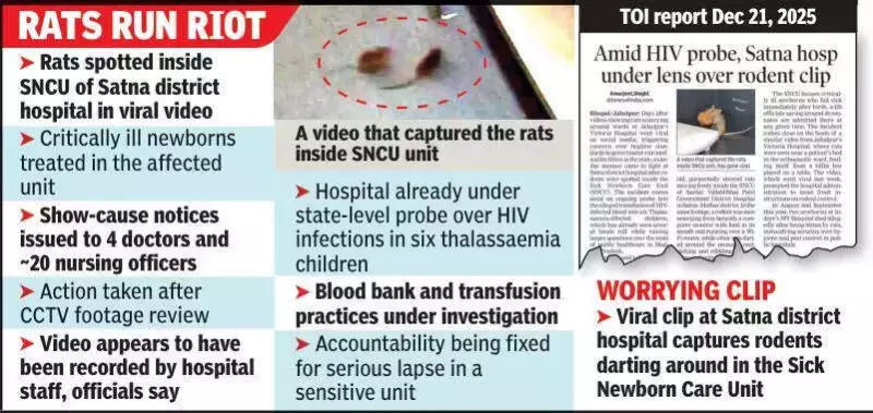 Satna Hospital Scandal: Rats in NICU, 24 Staff Noticed After Outrage