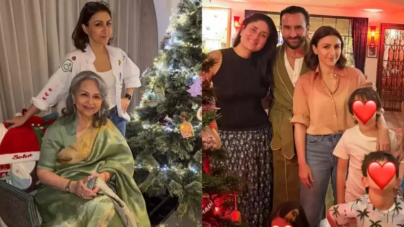 Soha Ali Khan Kicks Off Christmas Week with Family: Saif, Kareena, Sharmila Tagore Celebrate