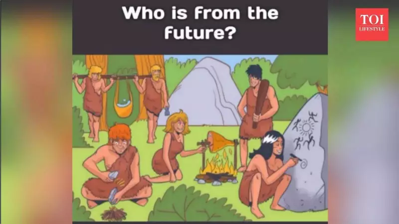 Stone Age Brain Teaser: Spot the Time Traveler in 5 Seconds