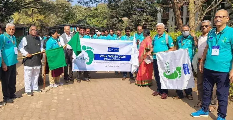SVYM's 'Walk Within' Journey Begins in Dharwad: A 5-Day Silent Trek to Rural Roots