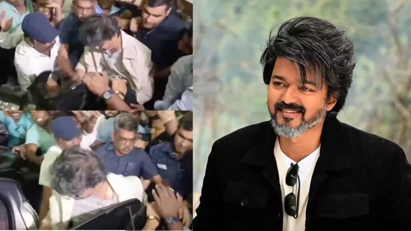 Thalapathy Vijay Stumbles, Mobbed at Chennai Airport After Malaysia Event