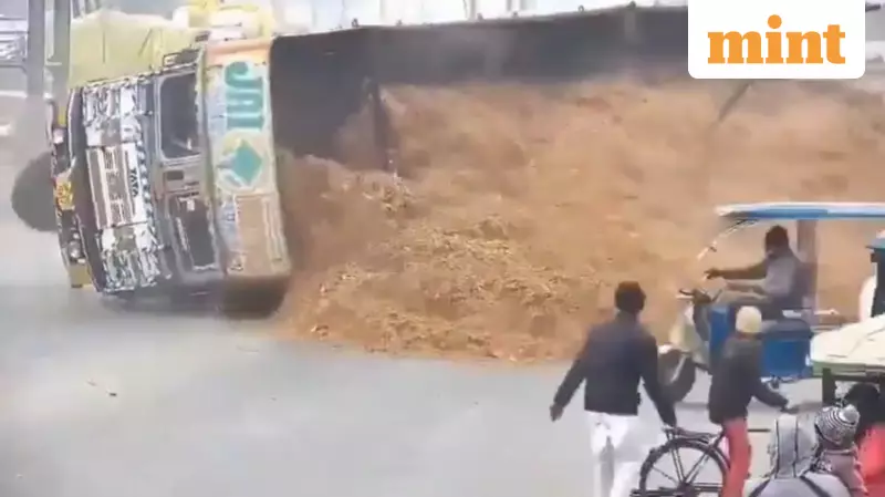 Truck Crushes SUV in Rampur: Driver Killed, CCTV Footage Sparks Road Safety Debate