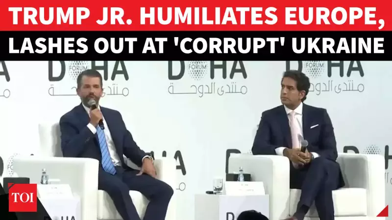 Trump Jr. Declares End to 'Blank Checks' for Ukraine, Slams Zelensky & EU at Doha Forum