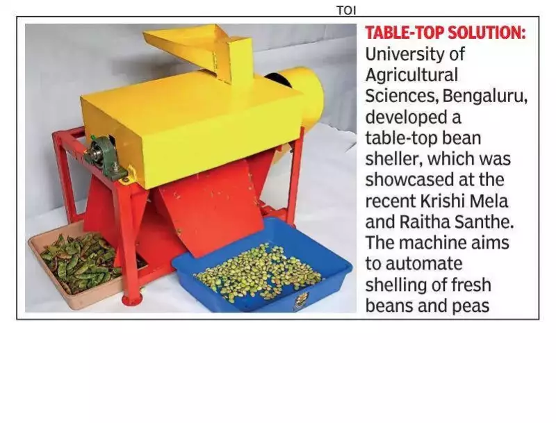 UAS-B Develops Tabletop Machine to Shell 60kg Avarekai Pods Per Hour