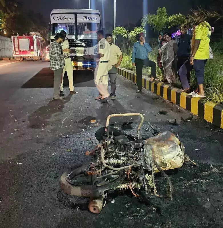 Vasco Tragedy: 32-Year-Old Man Dies as Motorcycle Bursts into Flames After Bus Collision