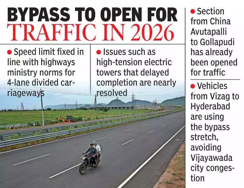 Vijayawada West Bypass Speed Limit Set at 100 kmph for 2026 Opening