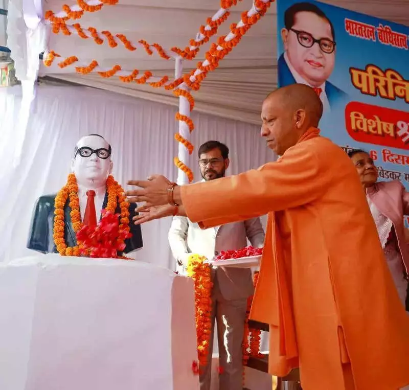 Yogi Adityanath Announces Protection for Ambedkar Statues, SC/ST Village Roads