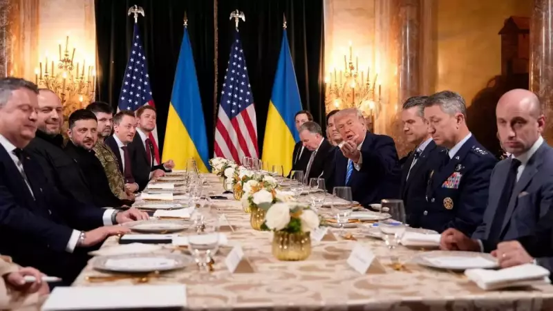 Zelenskyy Meets Trump at Mar-a-Lago, Jokes Fly Over 'Fake News' Lunch