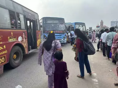 Chaos at Chennai's MGR Central Station Bus Bays: Commuters Risk Accidents During Rush Hour