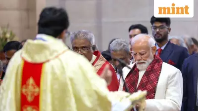 PM Modi Attends Christmas Service at Delhi's Cathedral Church, Extends Festive Greetings