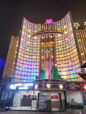Prayagraj Churches Dazzle with Lights, Draw Crowds for Christmas 2024