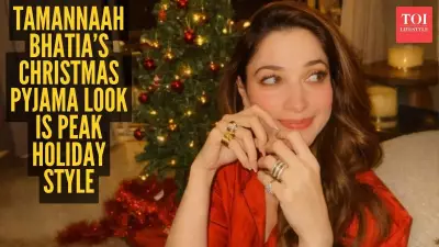 Tamannaah Bhatia's Red Satin Pyjamas: A Masterclass in Festive Comfort