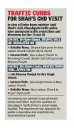 Chandigarh Traffic Restrictions Announced for Home Minister's Visit on Dec 19-20