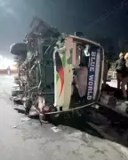 Ghaziabad Bus Accident: 12 Injured as Driver Falls Asleep on NH-9