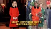 Lady Kitty Spencer's Red Coat is a Sweet Tribute to Princess Diana's Iconic 1995 Suit