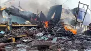 Massive Fire at Indore Chocolate Factory Injures 3, Building Collapses